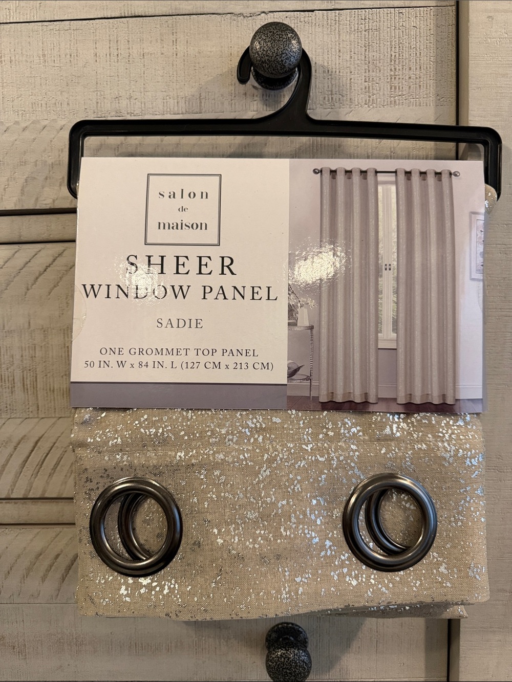 Sadie Sheer Window Panel in Light Beige